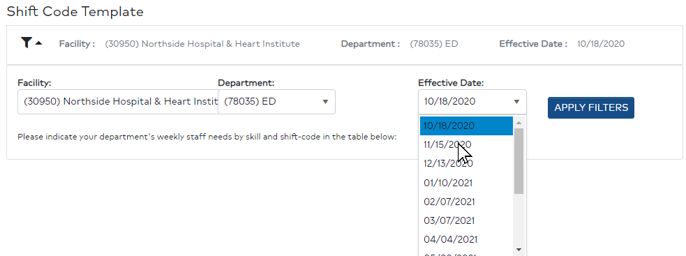 Shift Code Template